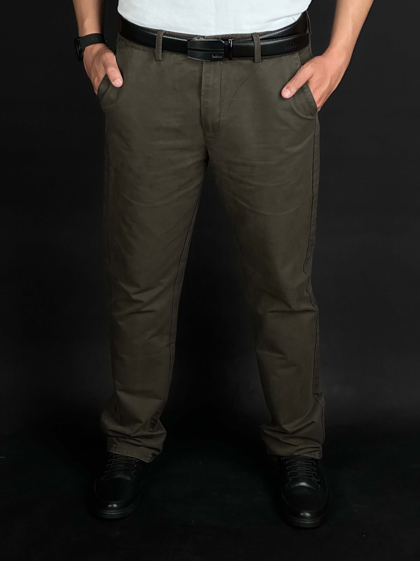 pantalon la toile boblao original ( vert et gris )