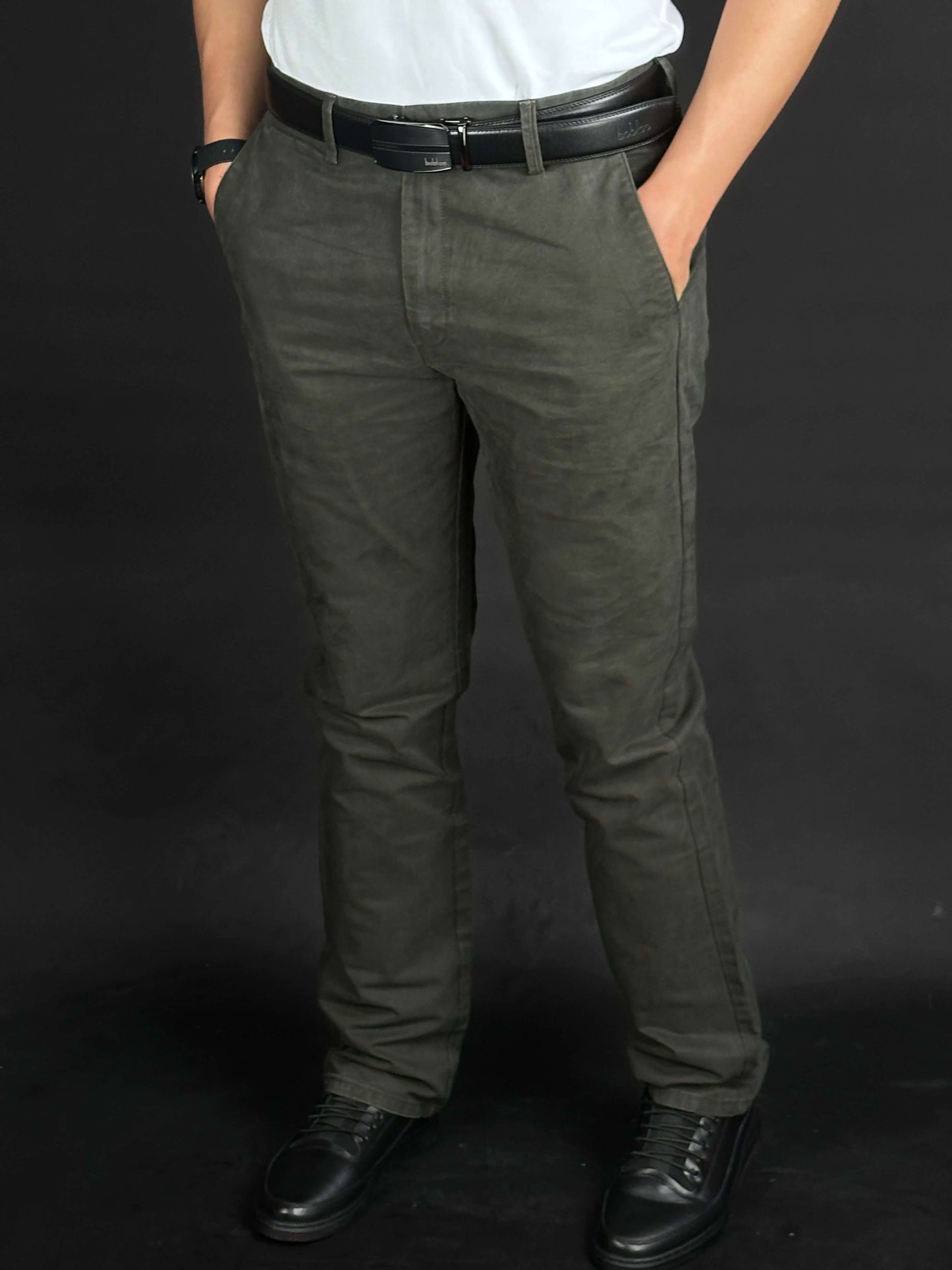pantalon la toile boblao original ( vert et gris )