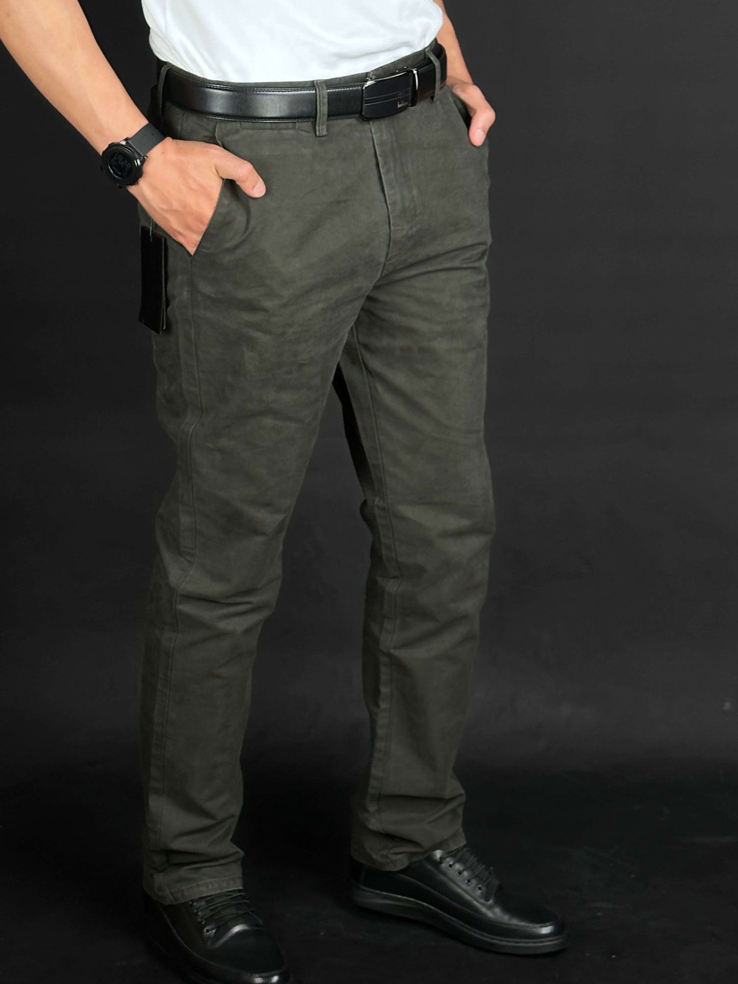pantalon la toile boblao original ( vert et gris )