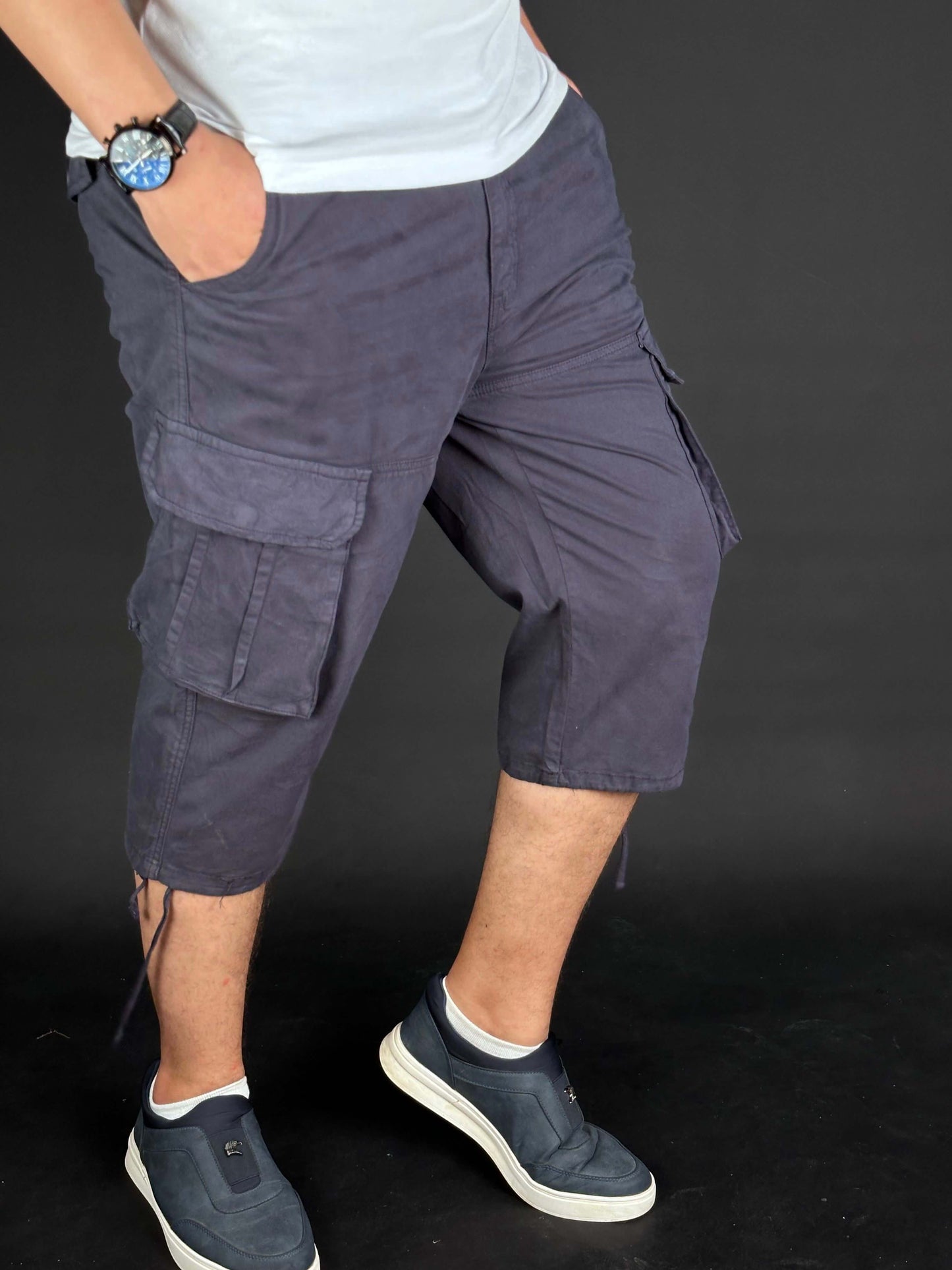 pantacourt boblao original ( blue gray / beige )