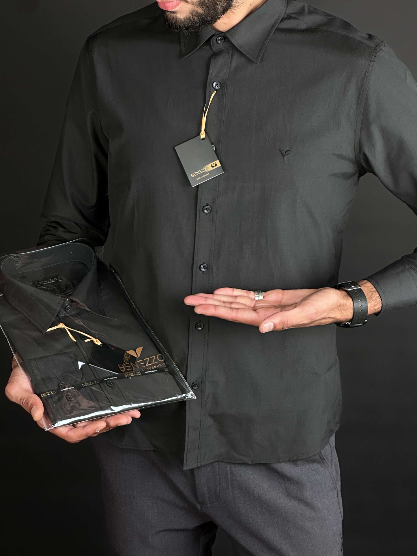 chemise black Original SLIM FIT