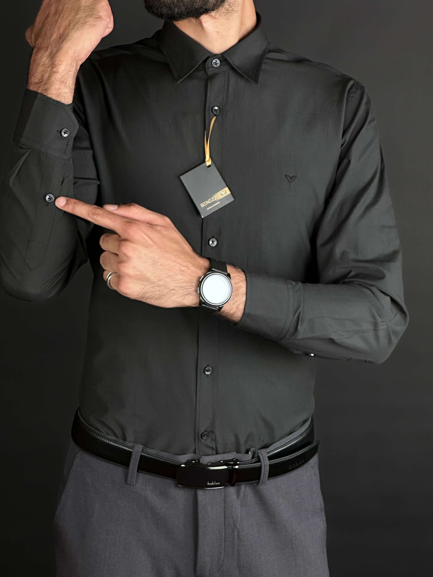 chemise black Original SLIM FIT