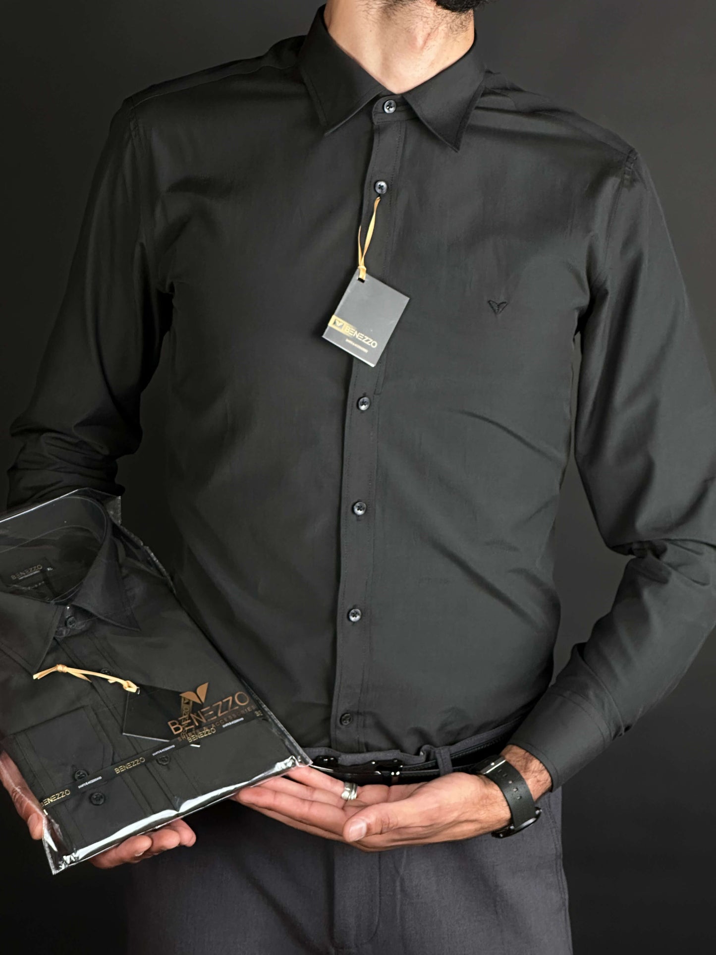 chemise black Original SLIM FIT