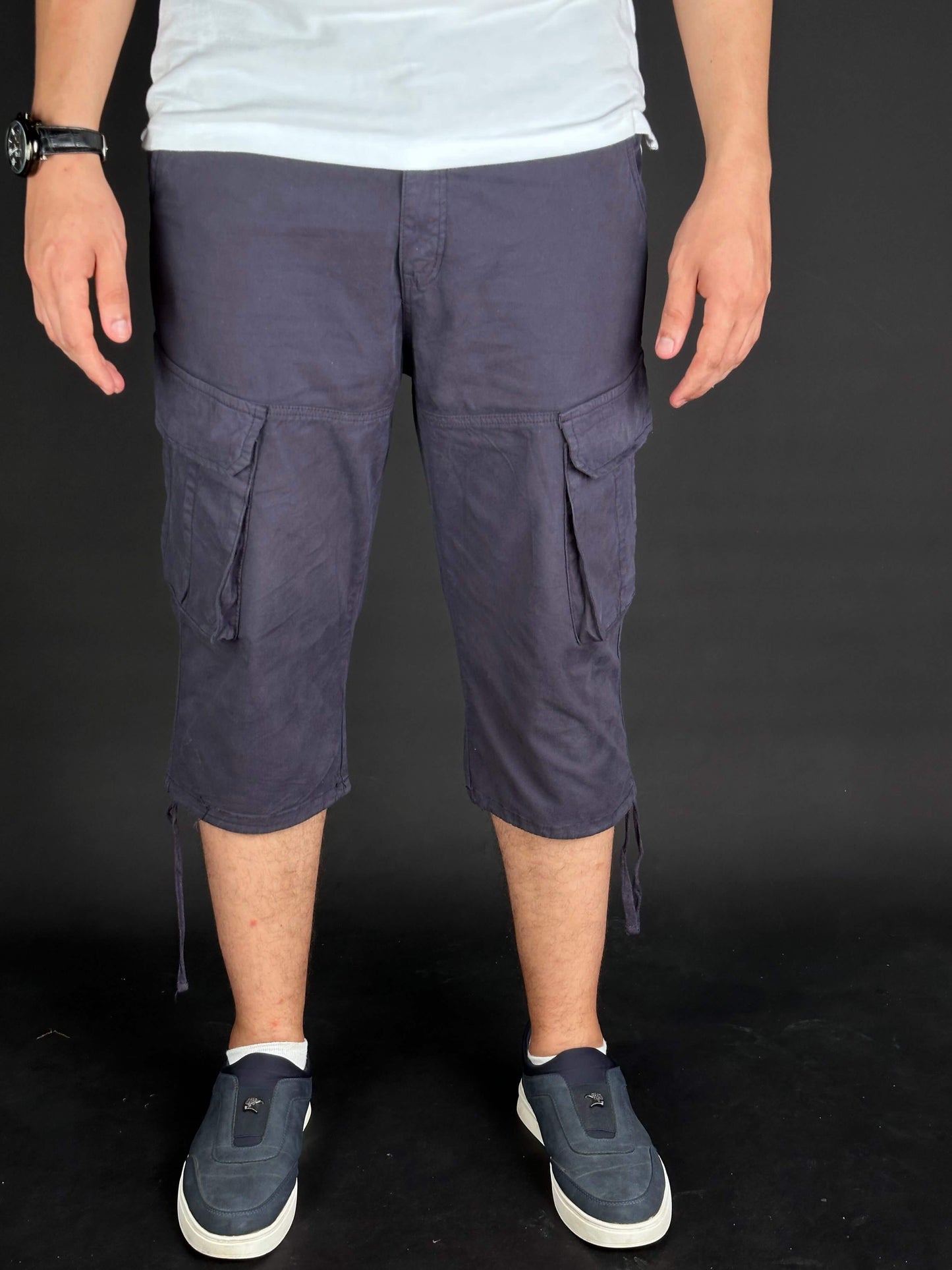 pantacourt boblao original ( blue gray / beige )