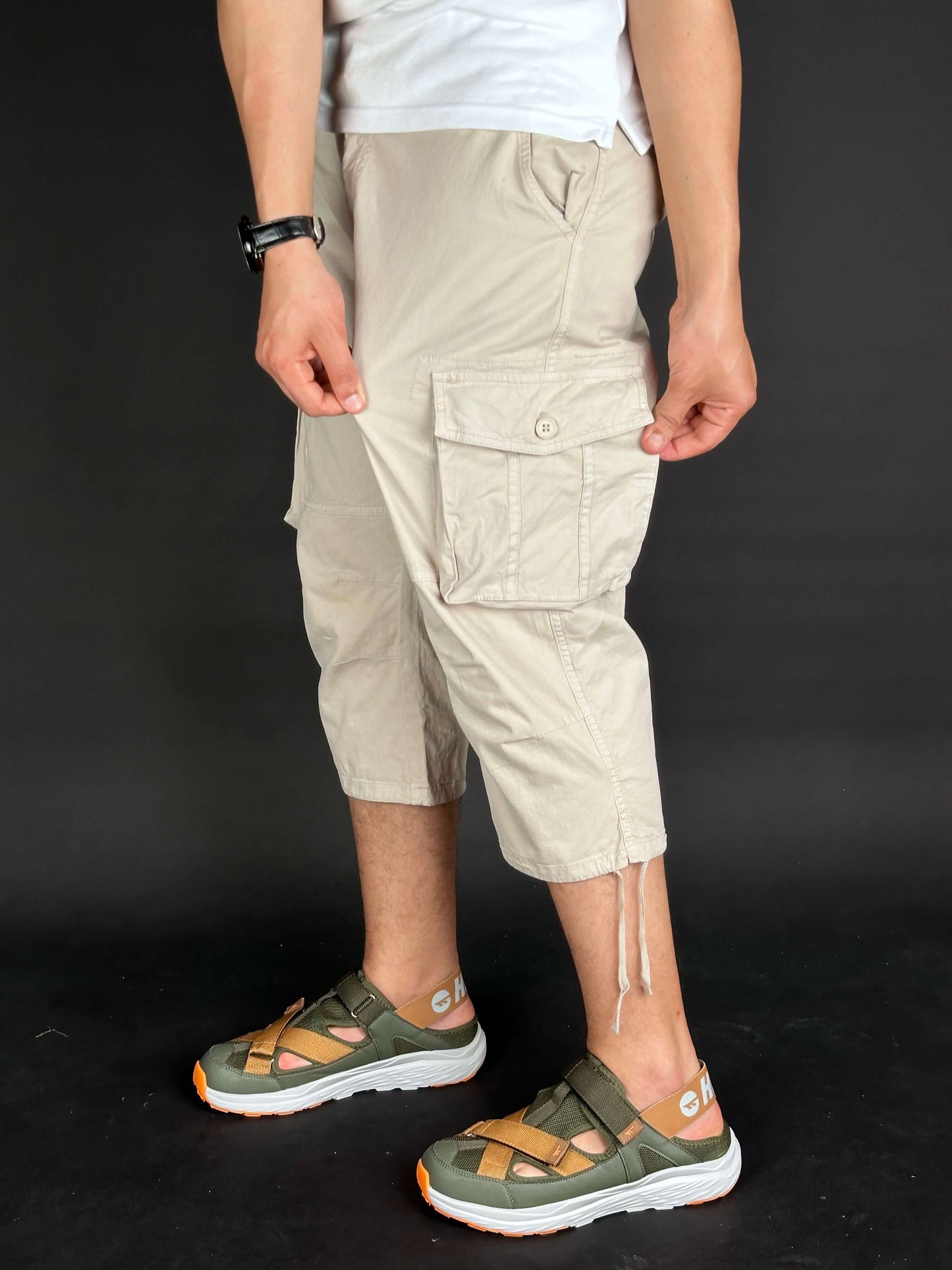 pantacourt boblao original ( blue gray / beige )