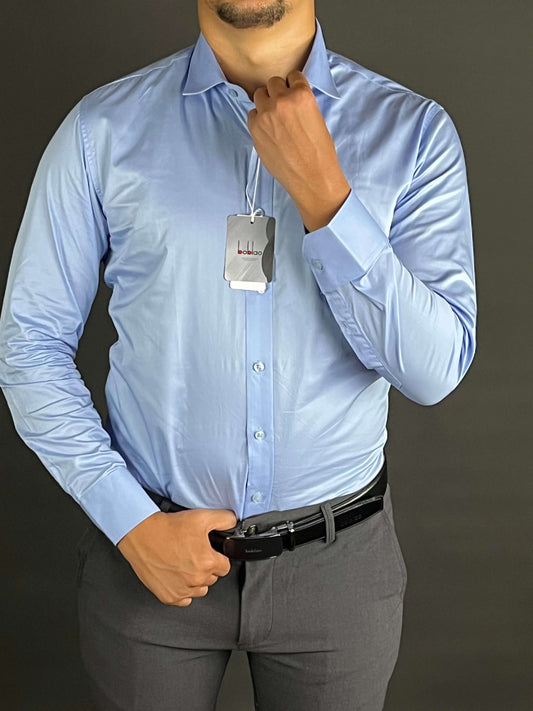 Chemise bleu Boblao original slim fit