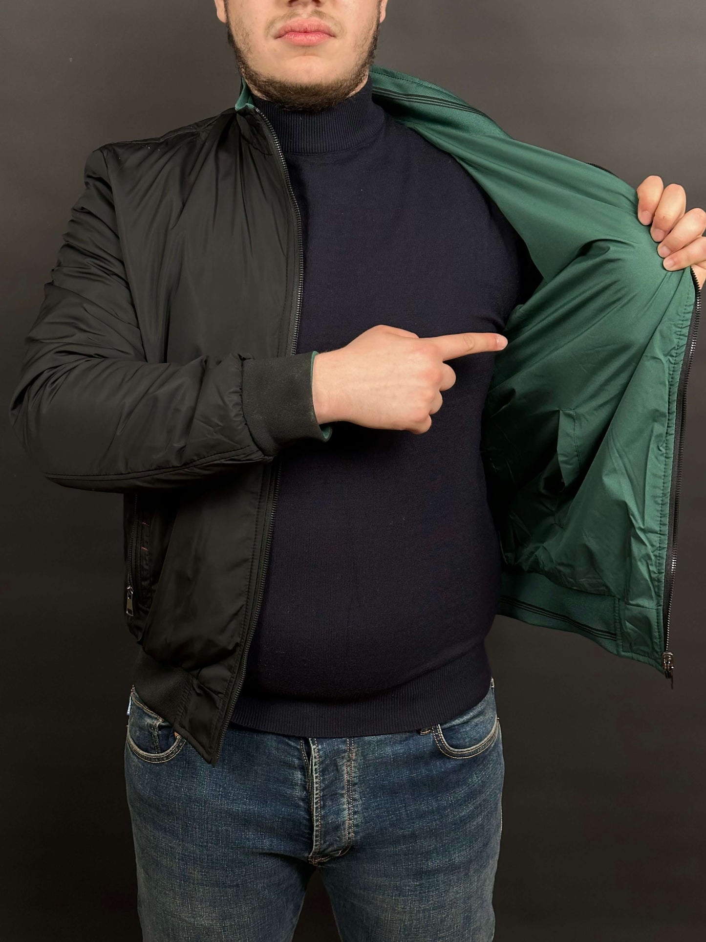 veste double face grand taille original