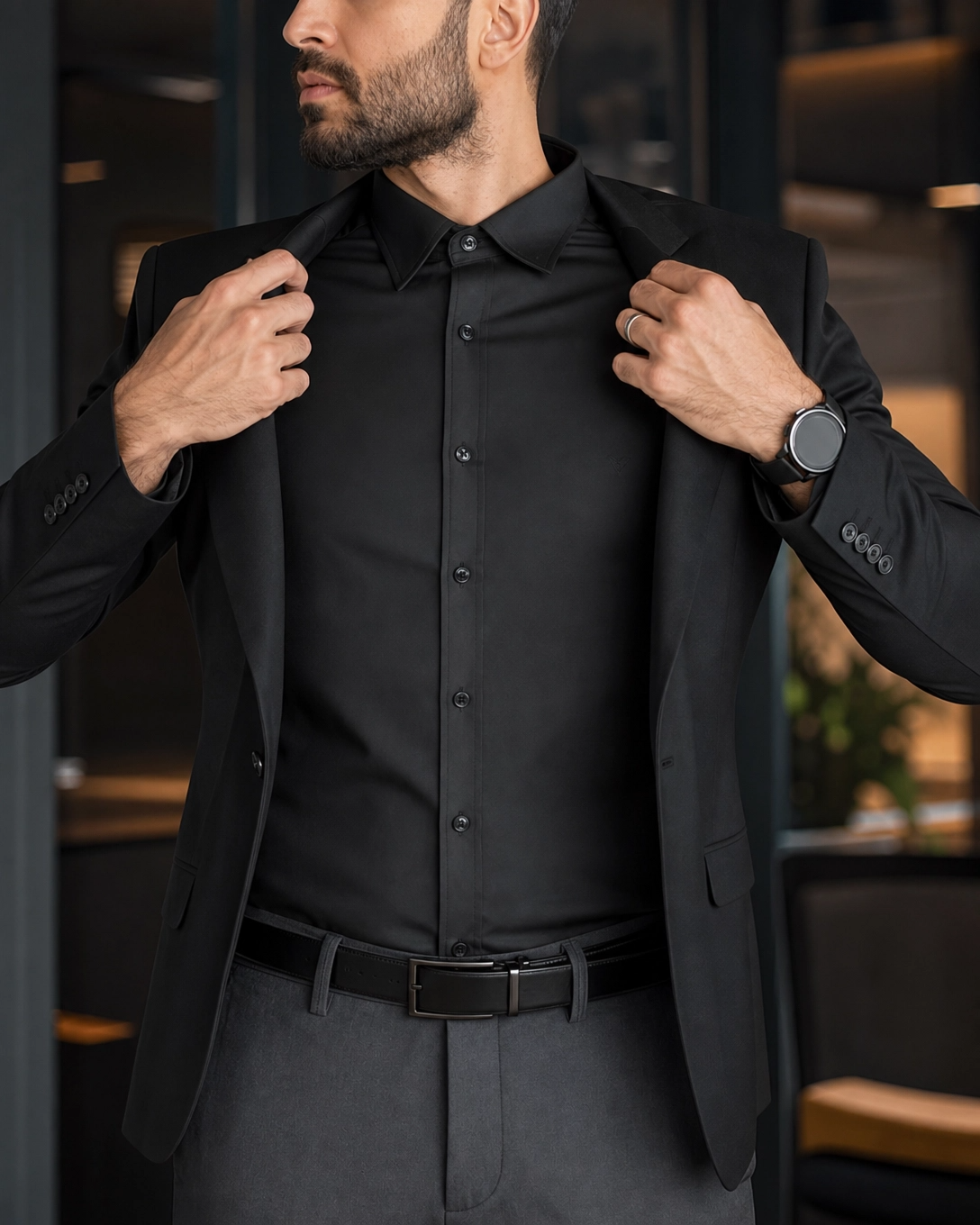 chemise black Original SLIM FIT