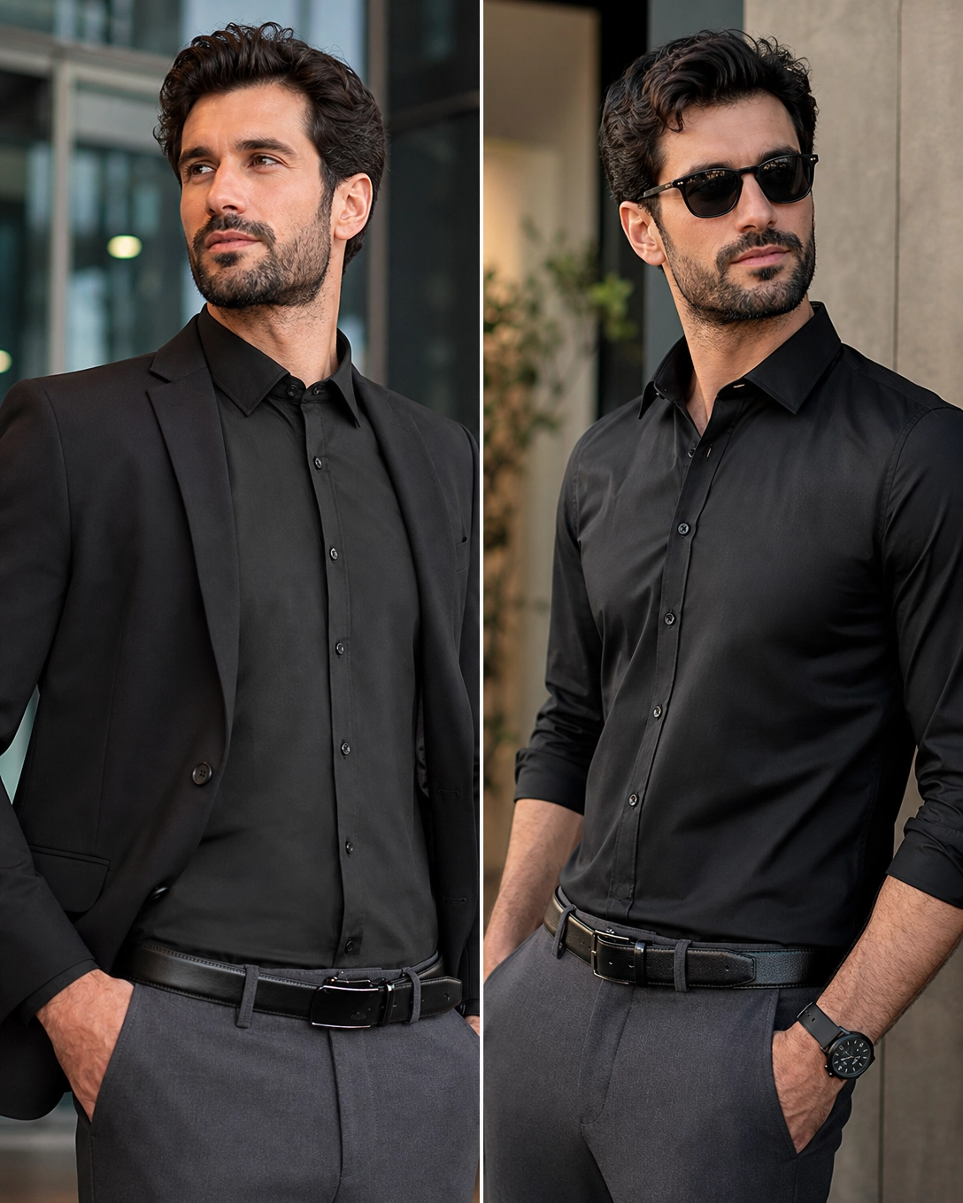 chemise black Original SLIM FIT